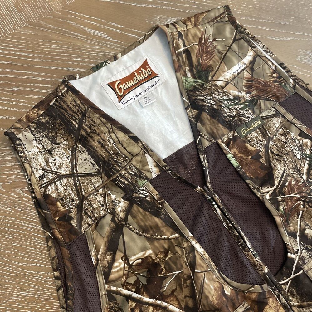 Gamehide Realtree XL Front Loading Fishing Hunting Camo Vest Pockets ~ EXCELLENT